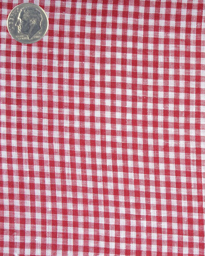 Linen:Red Gingham Checks