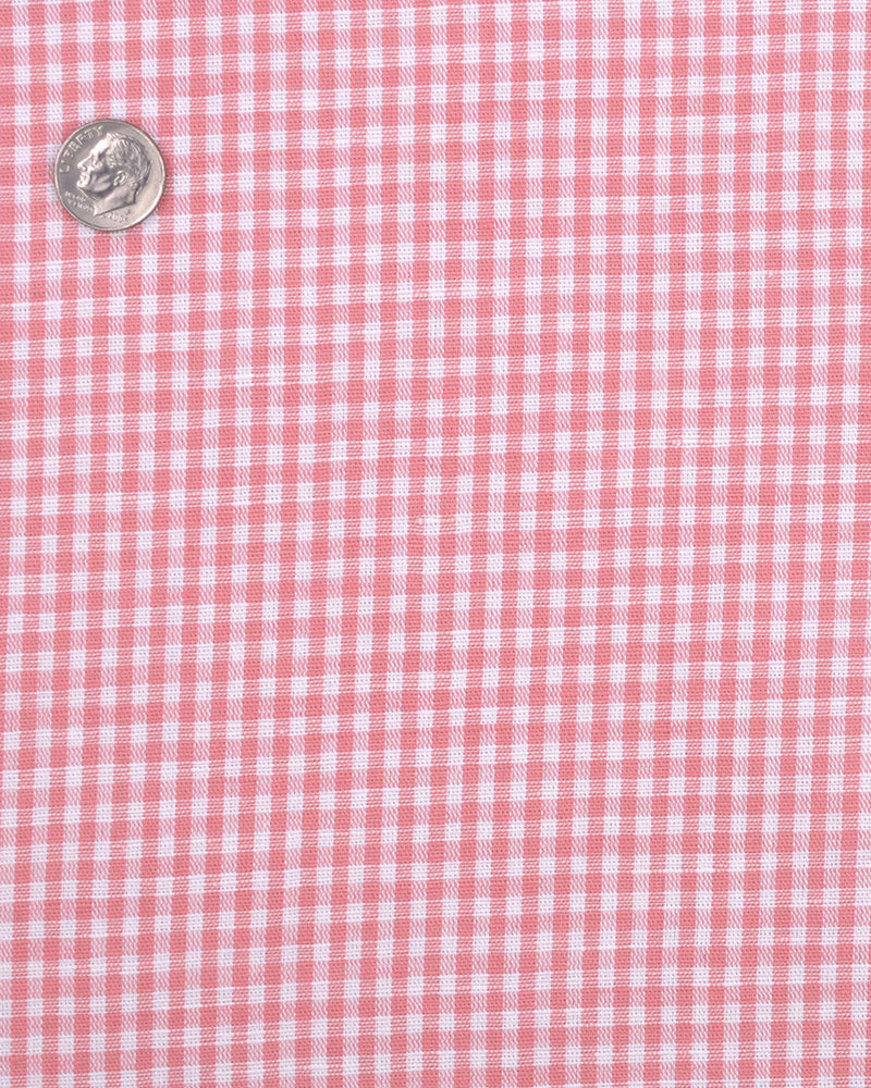 Linen: Salmon Pink Gingham