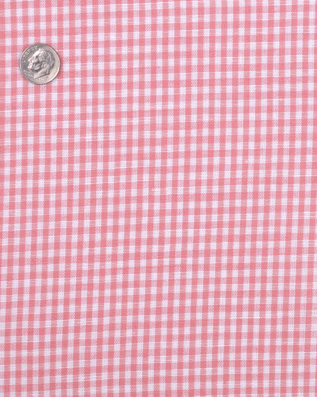 Close up of the custom linen shirt for men in pink salmon by Luxire Clothing
