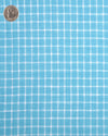 Linen: Teal Blue Graph Checks