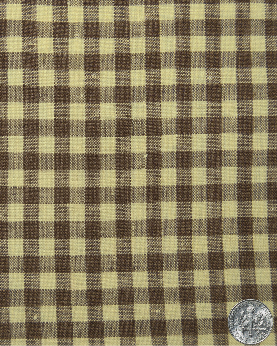 Close up of custom linen shirt for men in yellow and brown by Luxire Clothing