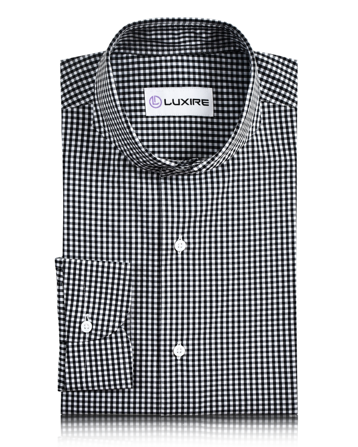 black and white checked dress shirt Chef Works W500BWCS Women's Gingham Dress Shirt Black S