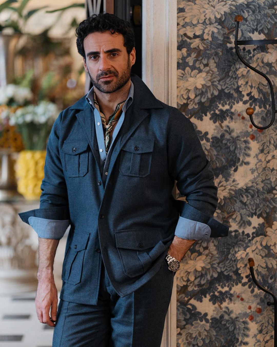 dress shirt and jacket Custom Men's Shirt Jacket in Dugdale Navy Blue Wool Flannel — Luxire Custom Clothing