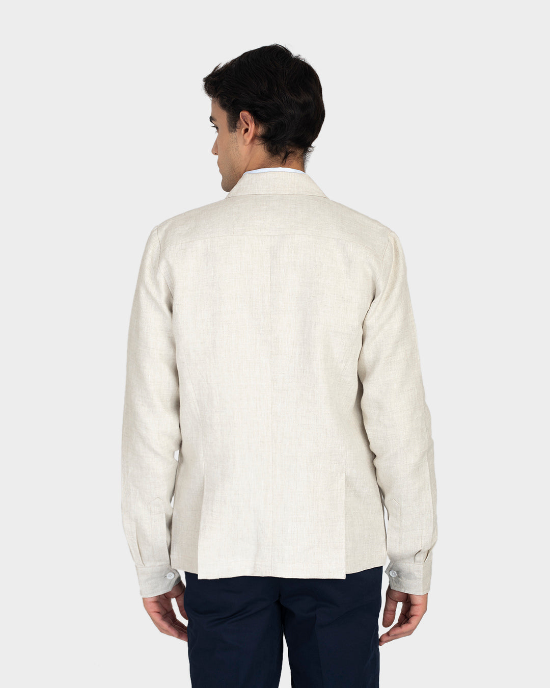 100% Linen Suiting Muslin Shirt Jacket - 6