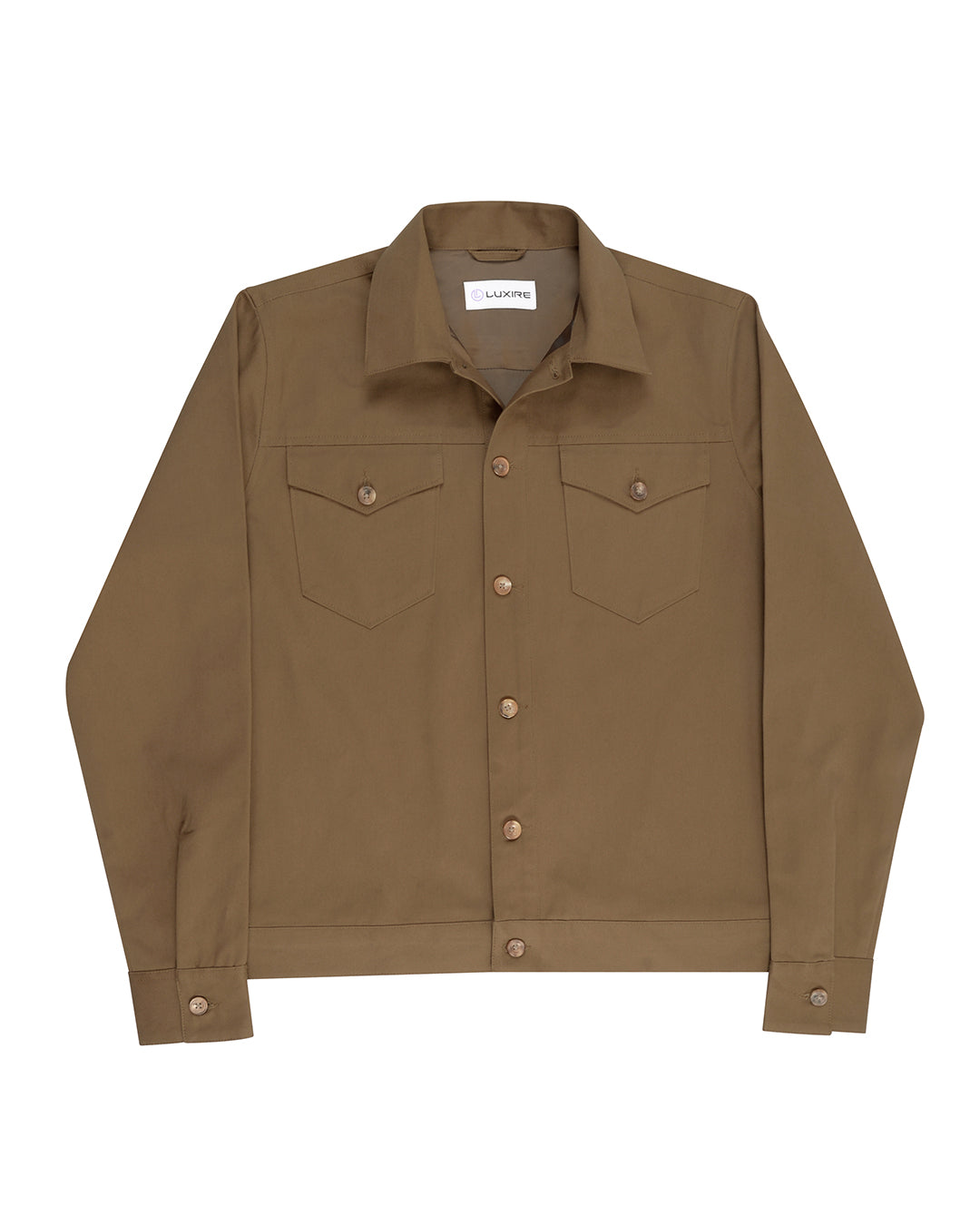 Khaki Twill Shirt Jacket