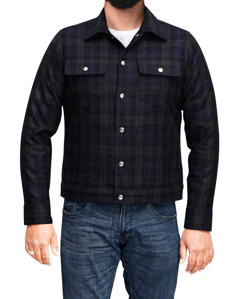 VBC Wool: Black Watch Tartan Checks Jacket