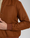 VBC:100% Wool Brown Flannel Shirt Jacket