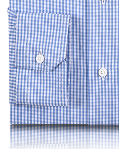 SUNSEA　23AW Shrinkage Check Shirt Custom Men's Sky Blue Gingham Shirt – Luxire Custom Clothing