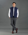 VBC Navy Flannel Quilted Gilet / Vest