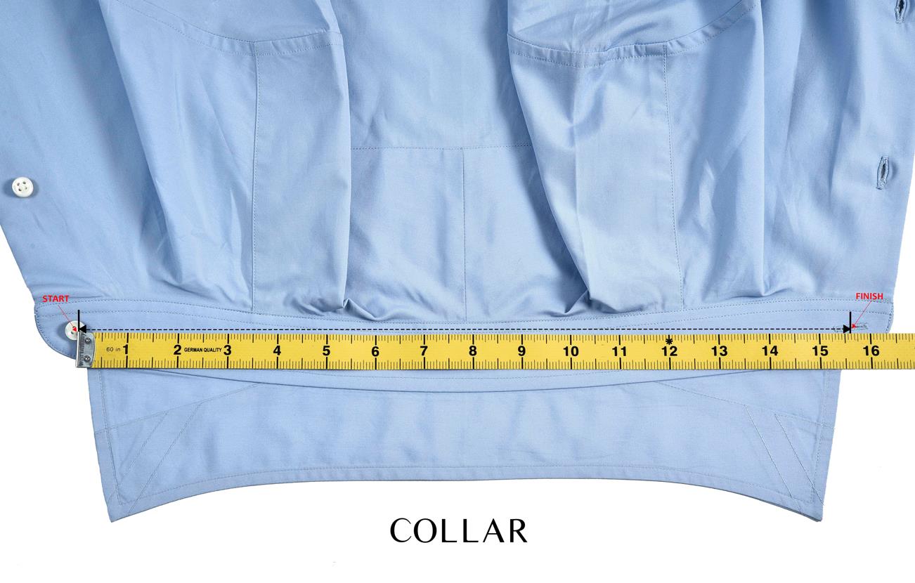 How to measure shirt collar / neck
