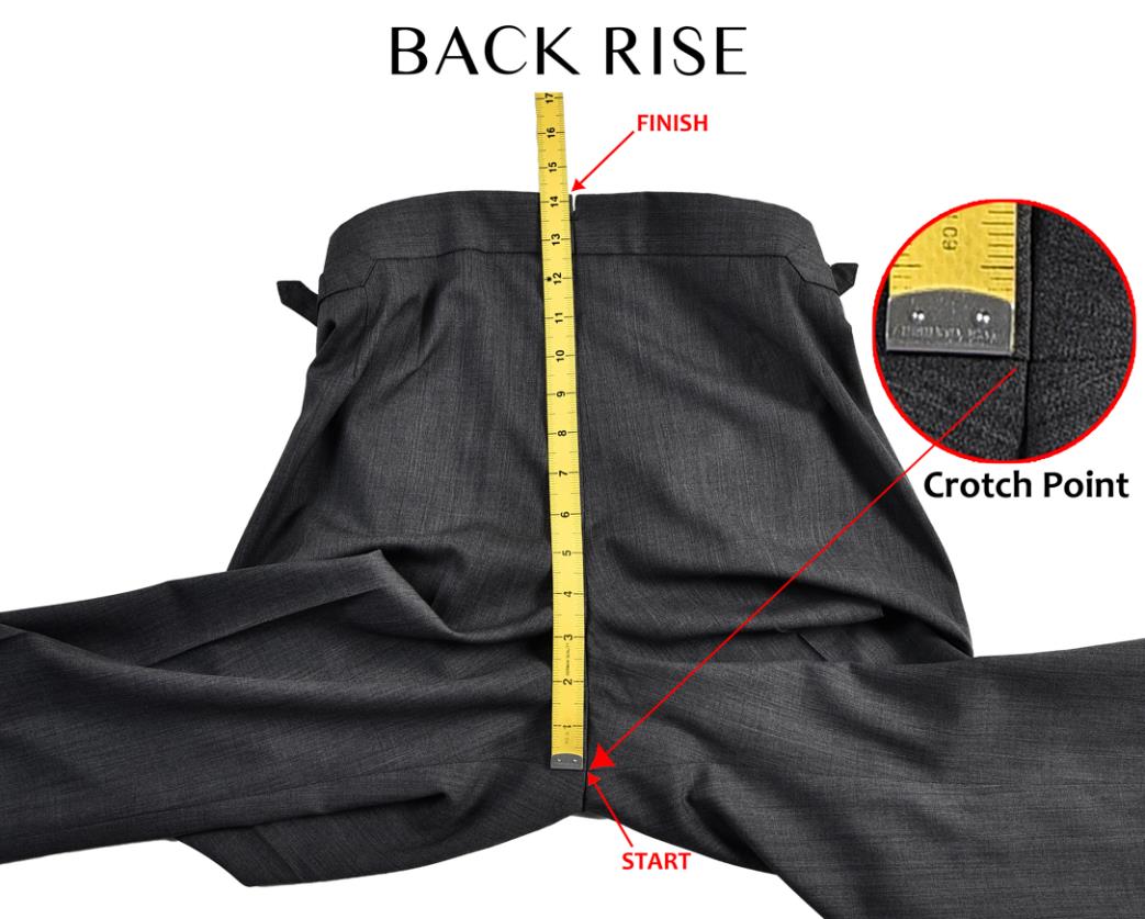 How to measure pant back rise