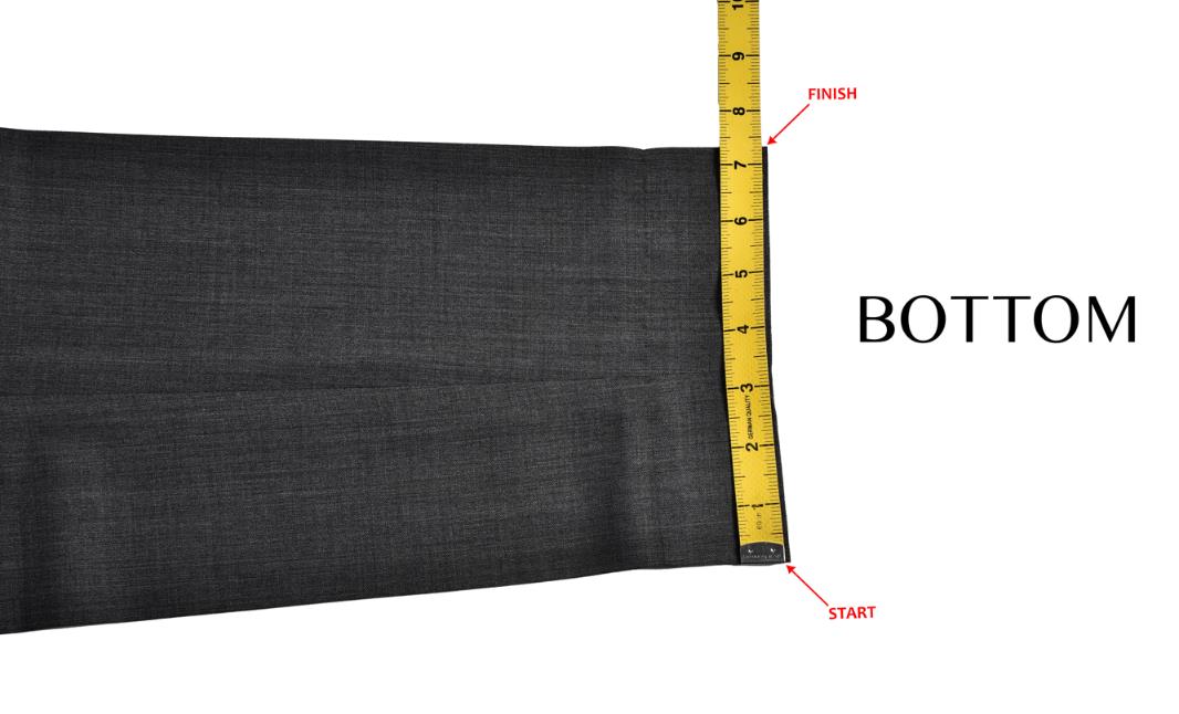 How to measure pant bottom opening