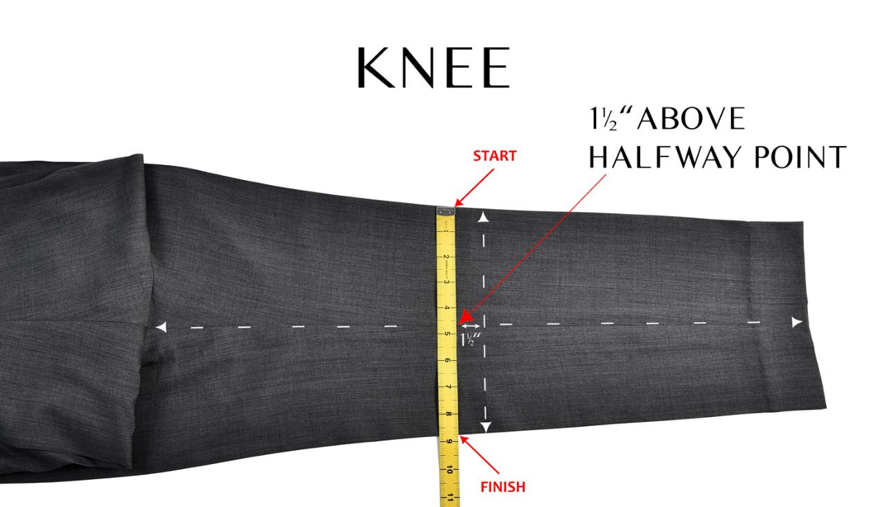 How to measure pant knee