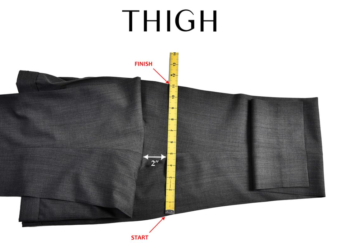 How to measure pant thigh