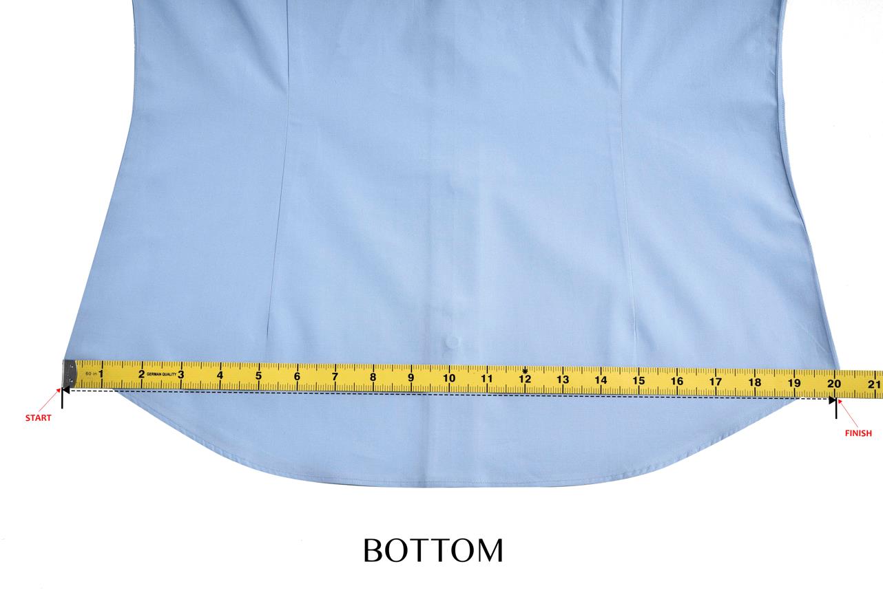How to measure shirt bottom / hip