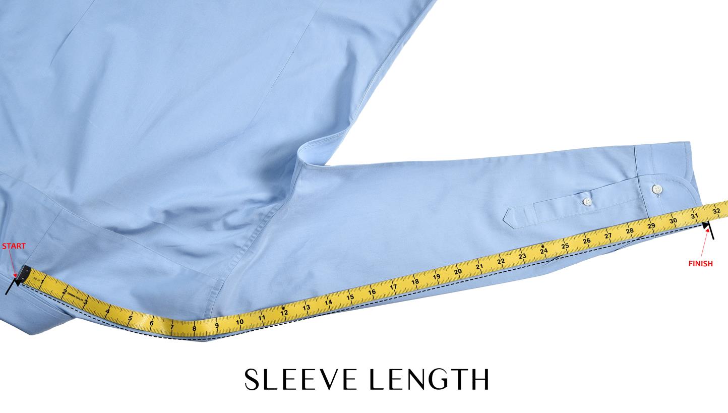 How to measure shirt sleeve length