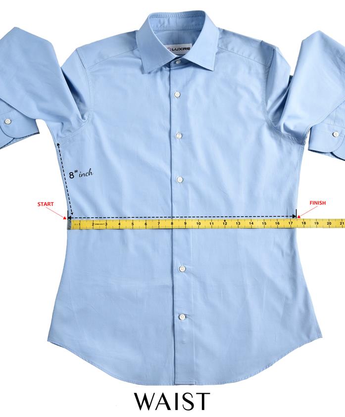 How to measure shirt waist