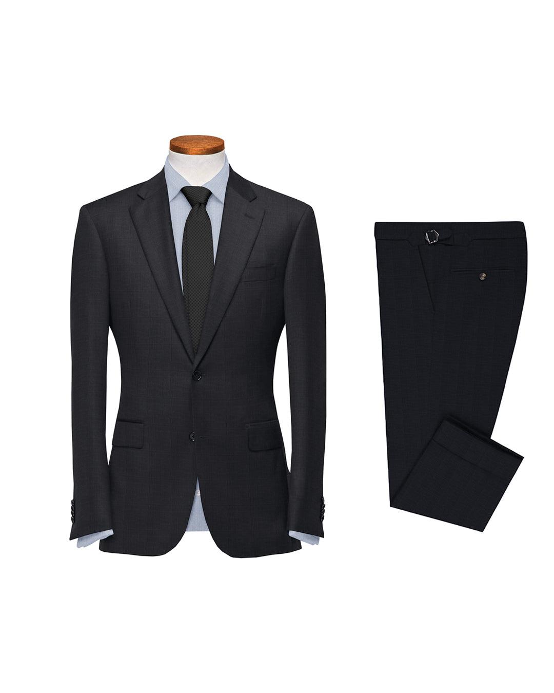 Drago: Super 160s Charcoal Prince of Wales Checks Suit - 1