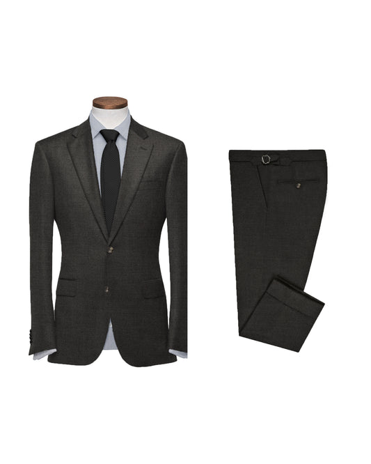 Dugdale Olive Grey Wool Flannel Suit
