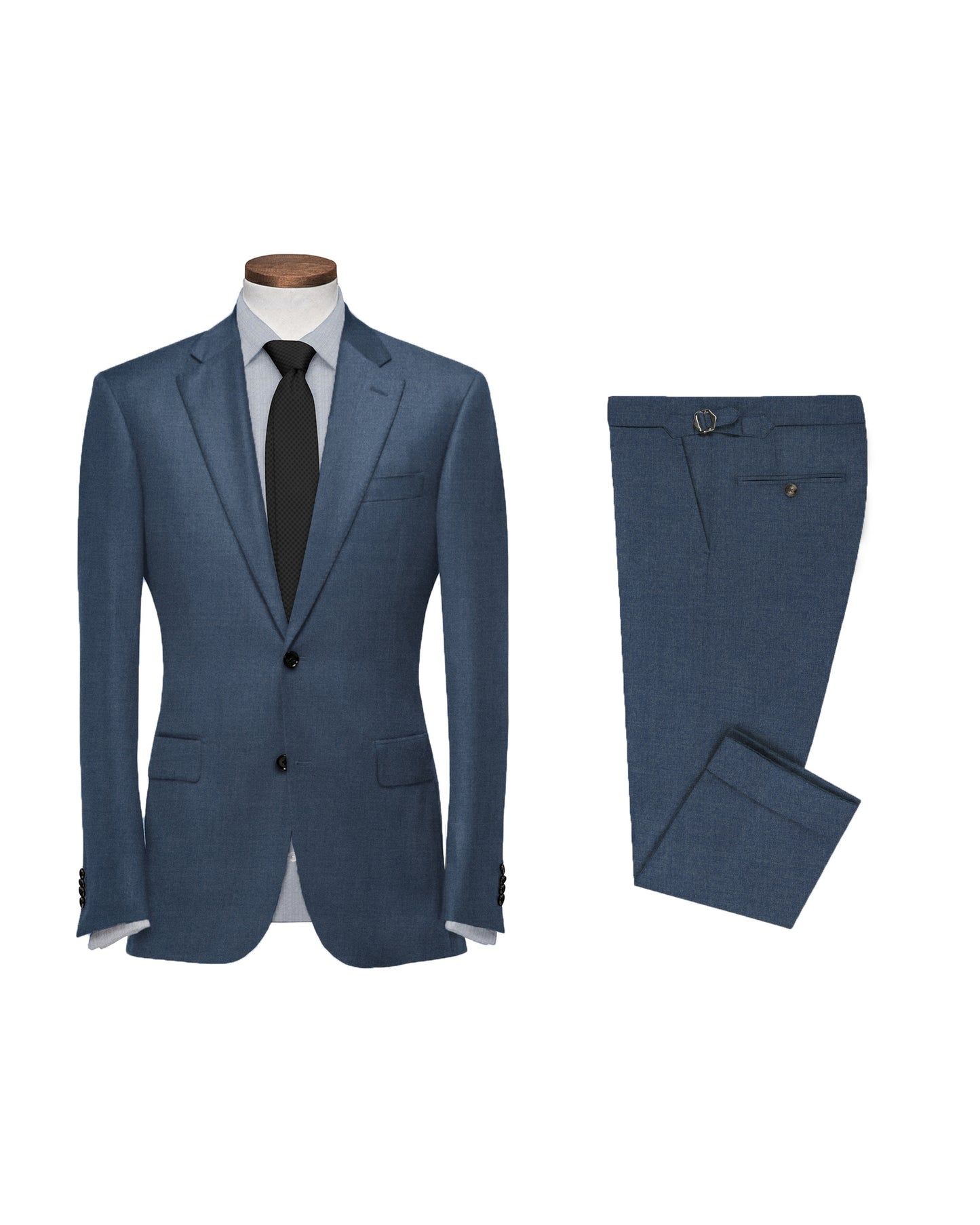 Dugdale Blueish Grey Wool Flannel Suit