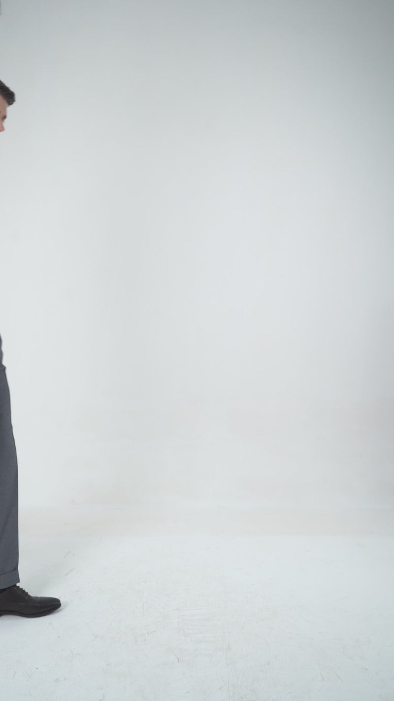 Pleated  Vitale Barberis Canonico Grey Dress Pant