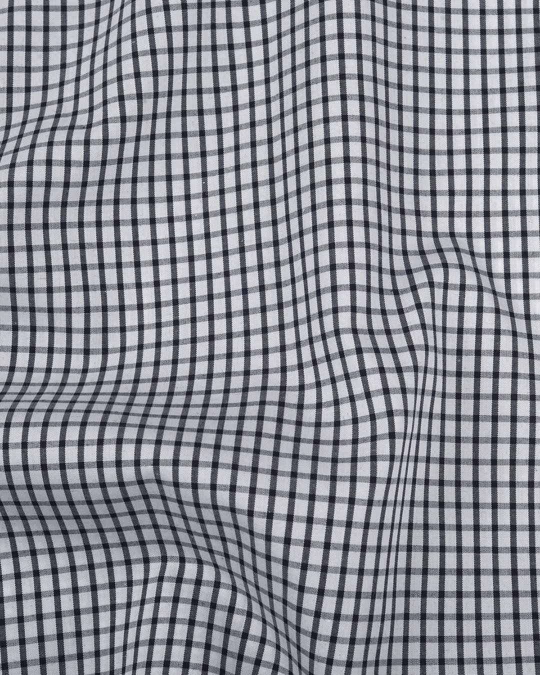 Brembana Black White Graph checks Shirt