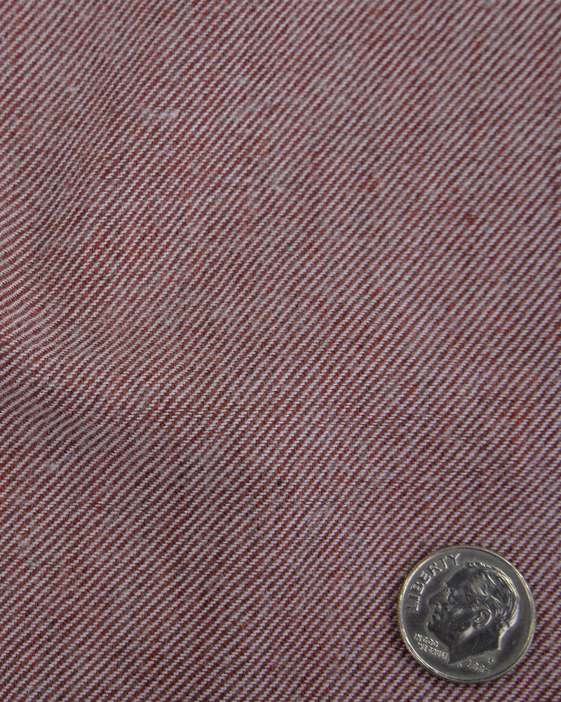 Red Twill Flannel Work Shirt