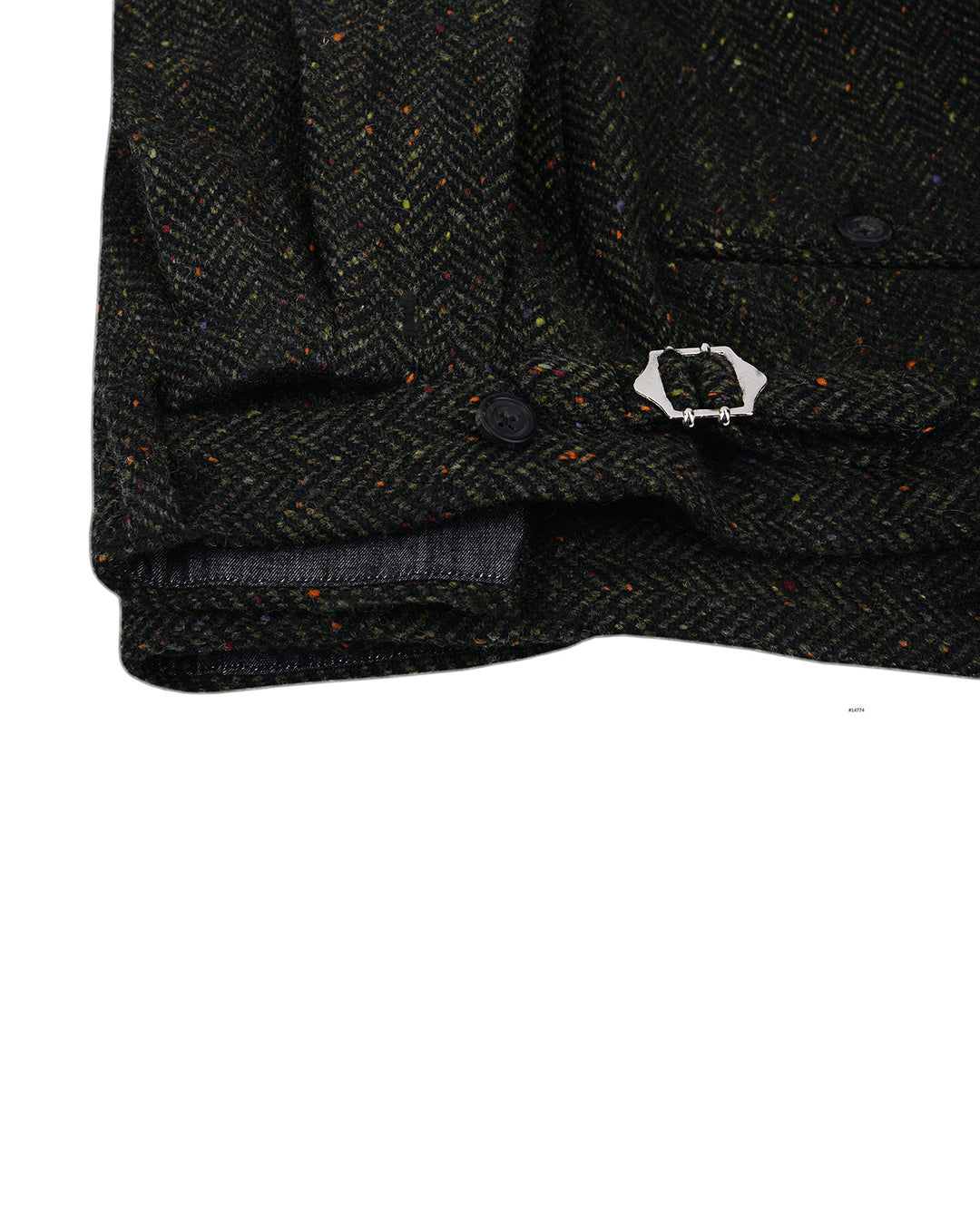 Molloy Herringbone Donegal Tweed Pants - Forest - 3