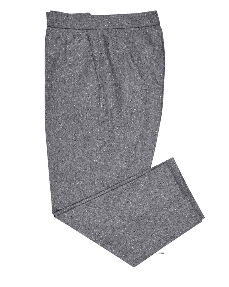 Holland & Sherry Tweed Wool Black & White Point Tweed