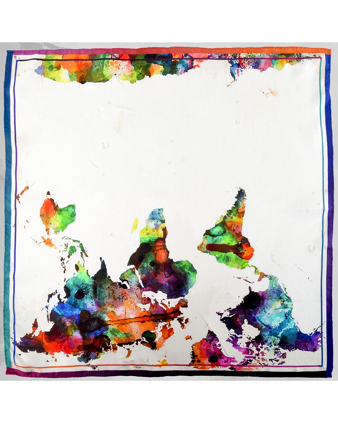 Pocket Square-Colored World - 1