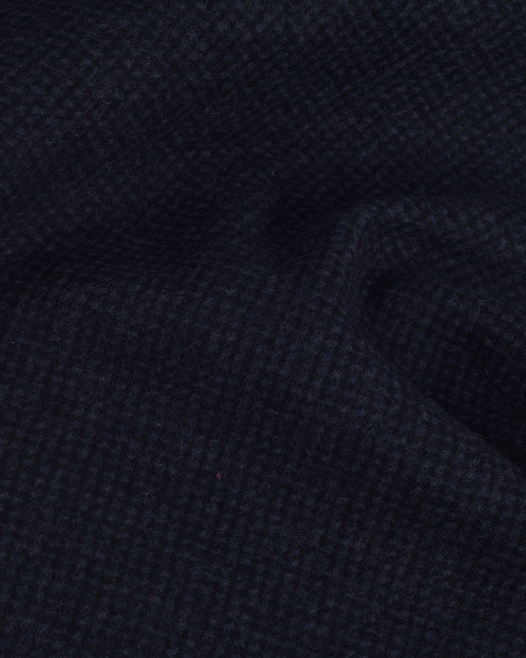 Dark Navy Textured Wool Topcoat - 1