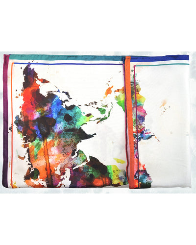 Pocket Square-Colored World