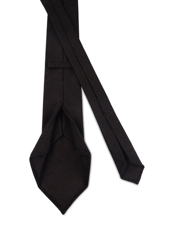 Dark Chocolate Brown Flannel Tie