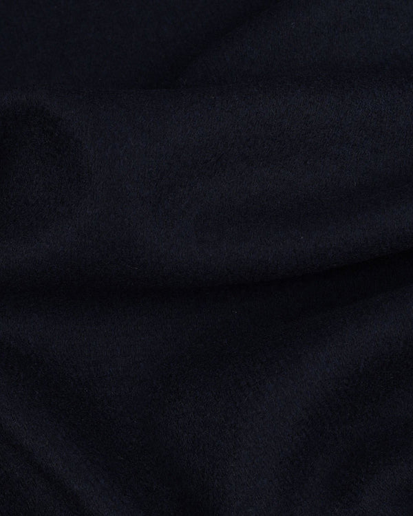 Dark Navy Twill Wool Topcoat