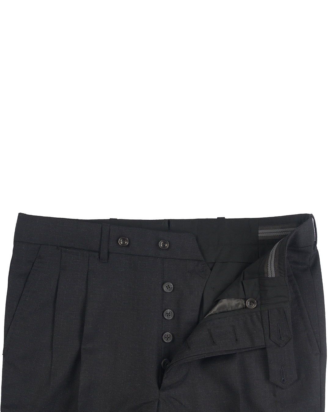Dugdale Fine Worsted Pant- Charcoal Plain