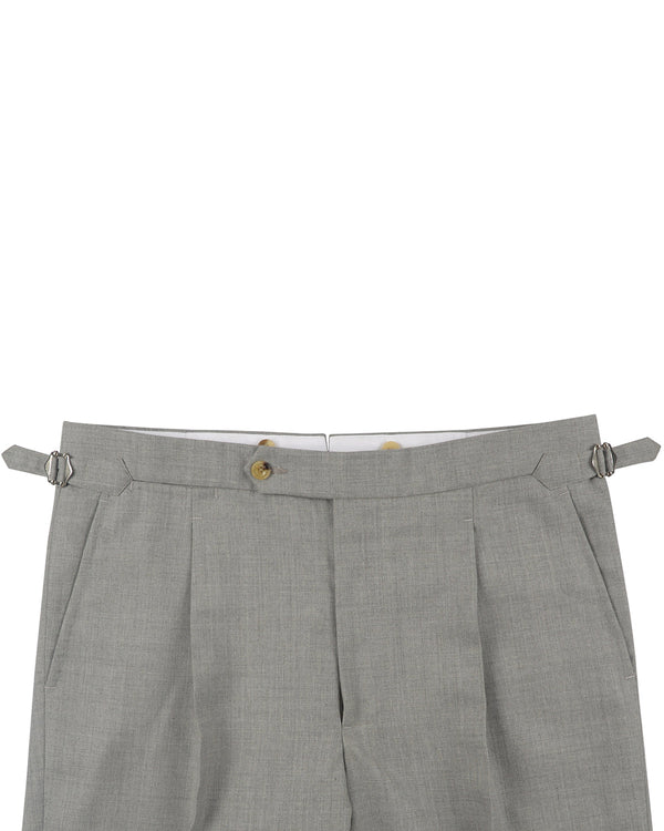Holland & Sherry Crispaire Light Grey Solid