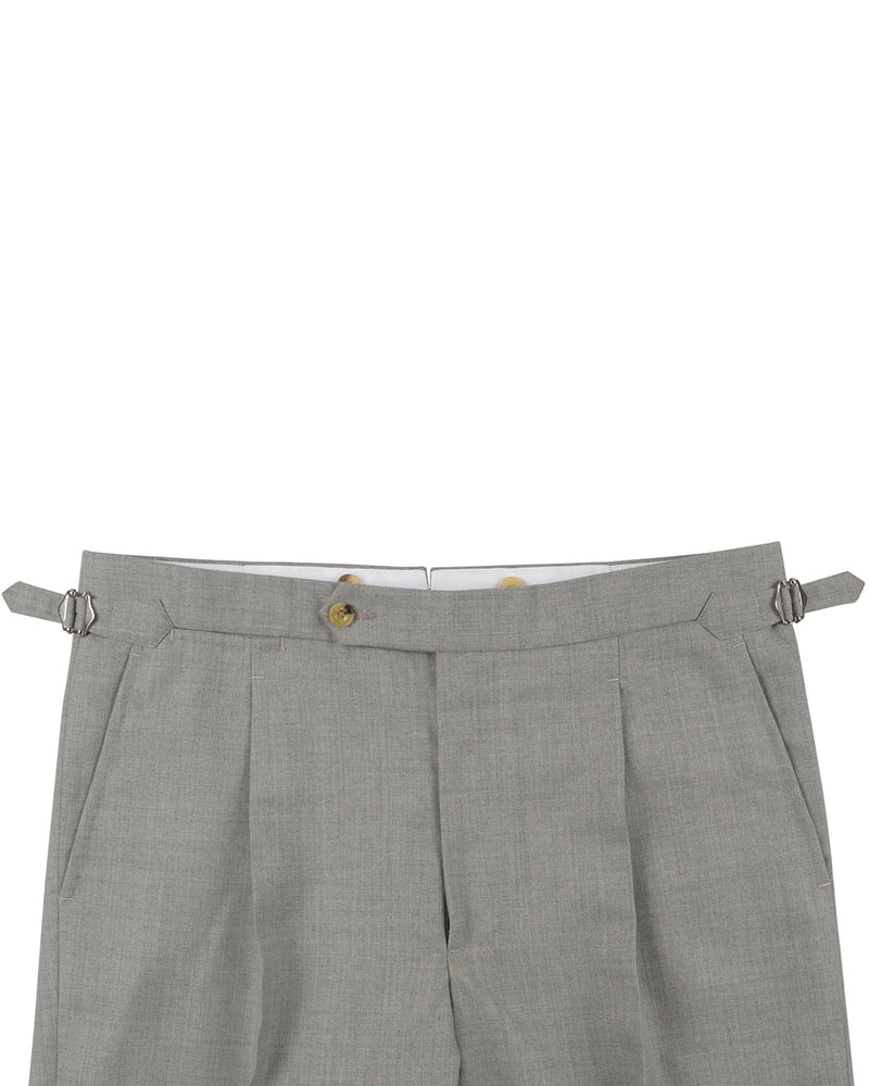 Holland & Sherry Crispaire Light Grey Solid