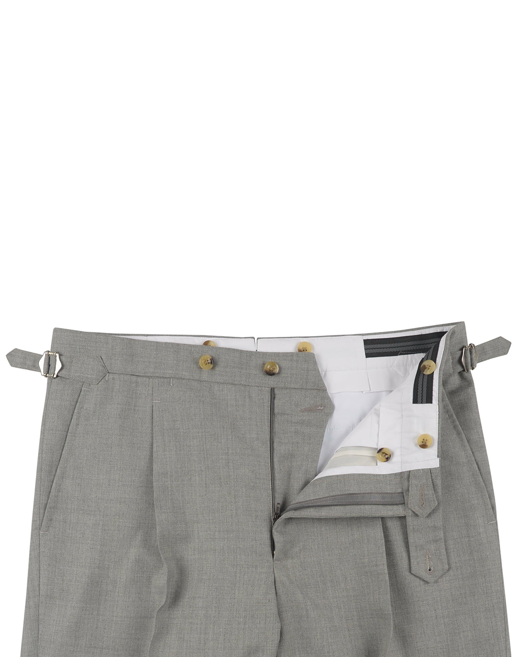 Holland & Sherry Crispaire Light Grey Solid - 3