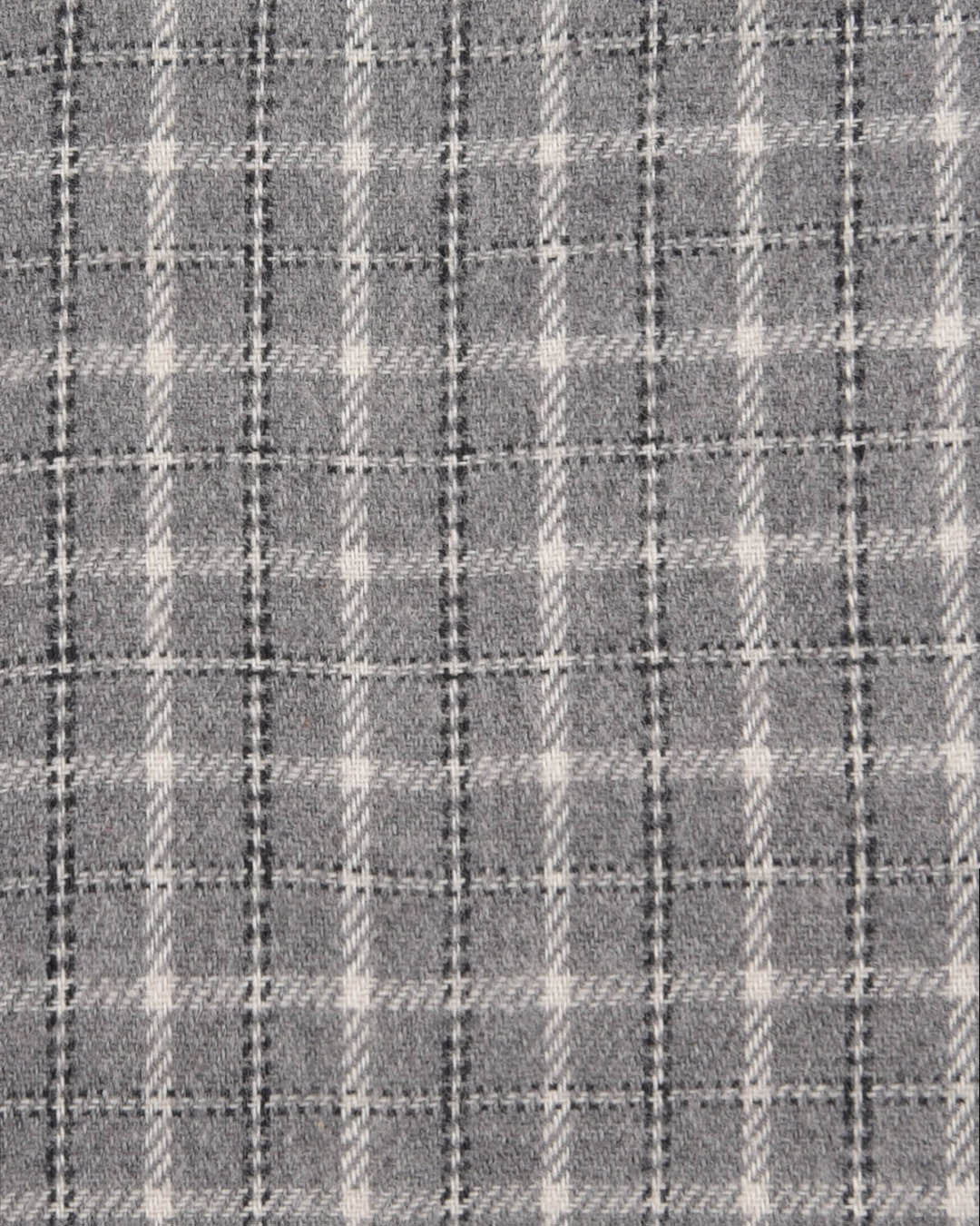 Grey White Tattersall Flannel