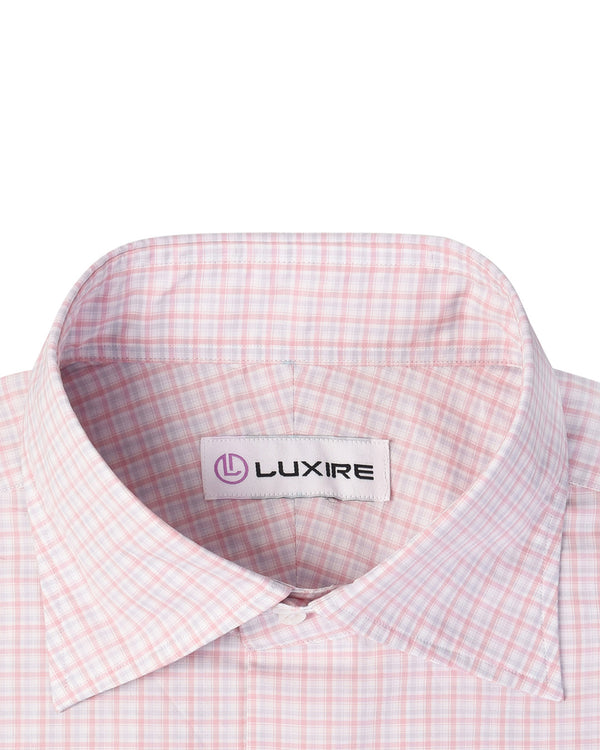 Alumo Salmon Pink and Grey Mini Tartan Checks