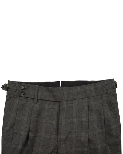 Loro Piana: Dark Grey Tartan Checks