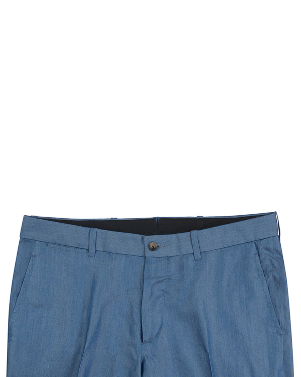 Blue Plain Cotton Pant