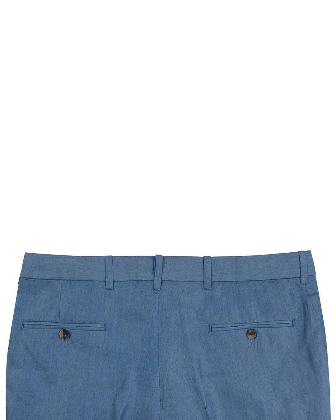 Blue Plain Cotton Pant