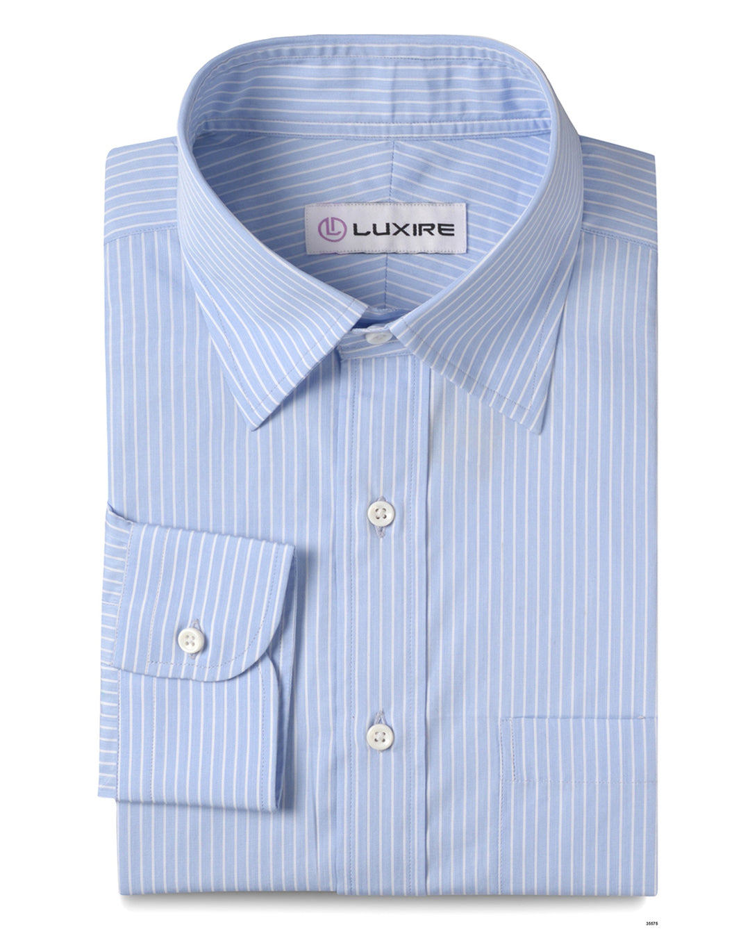 Canclini Fine Blue Dress Stripes on White – Luxire Custom Clothing