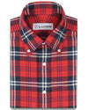 Red Navy Plaid Herringbone