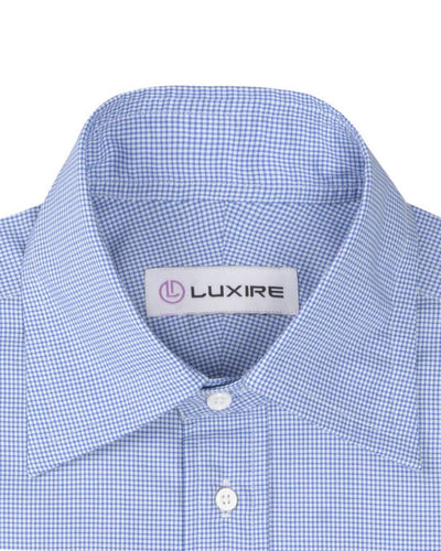 Blue Micro Gingham Checks