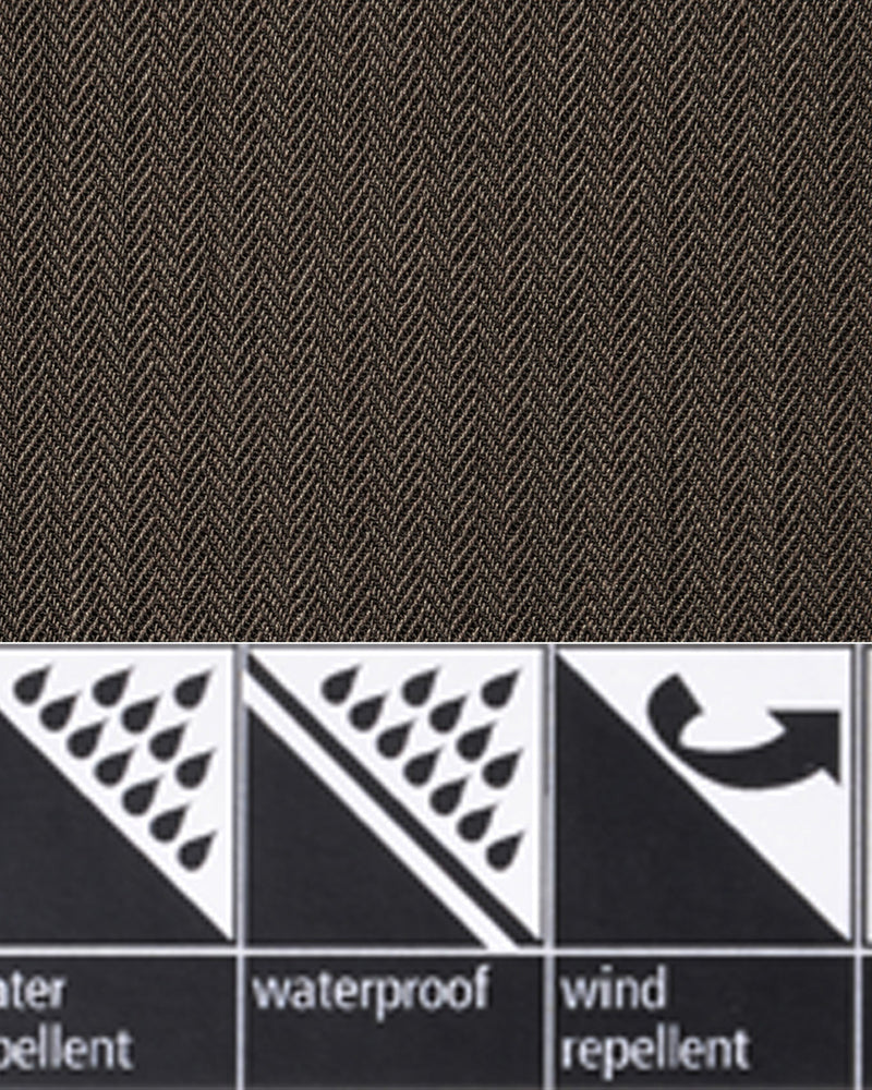 Performance Chino: Brown Herringbone