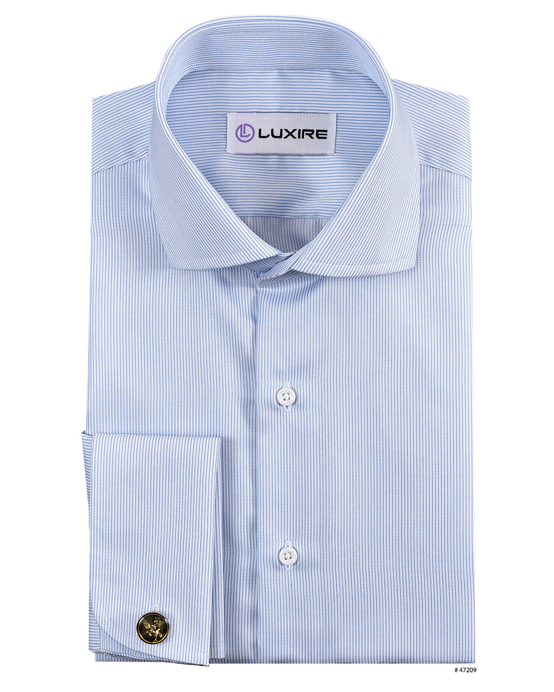 Maya Blue Thin Pencil Stripes Shirt - 1