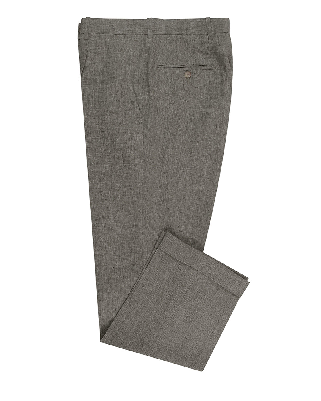 Solbiati Stone Grey Linen Dress Pant - 1