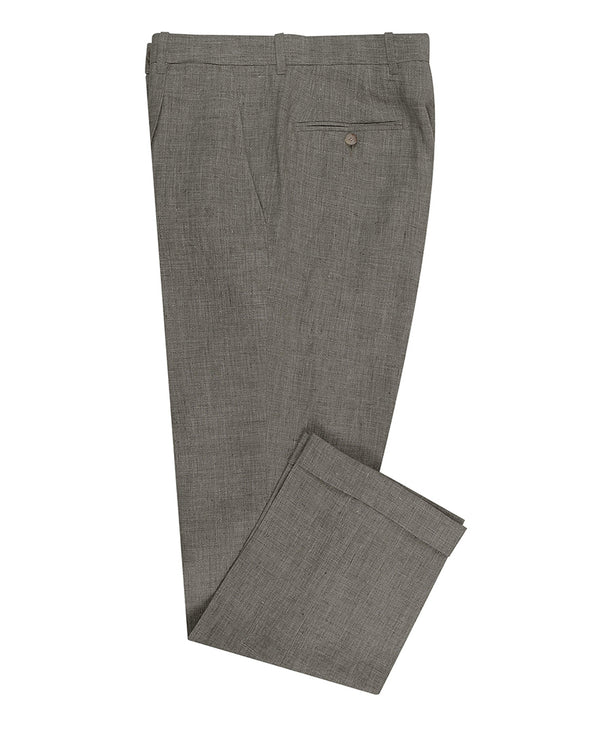 Solbiati Stone Grey Linen Dress Pant